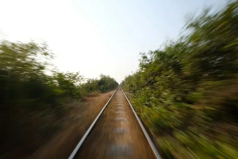 Train de bambou près de Battambang